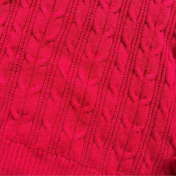 St. John’s Bay | Red Cableknit Sweater - Picture 4 of 4
